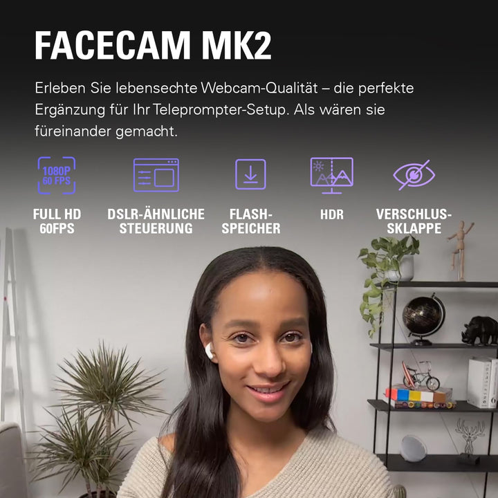 Elgato Prompter/Kamera-Set – Premium-Teleprompter mit Full HD-Webcam, HDR-fähig, perfekt für Streami
