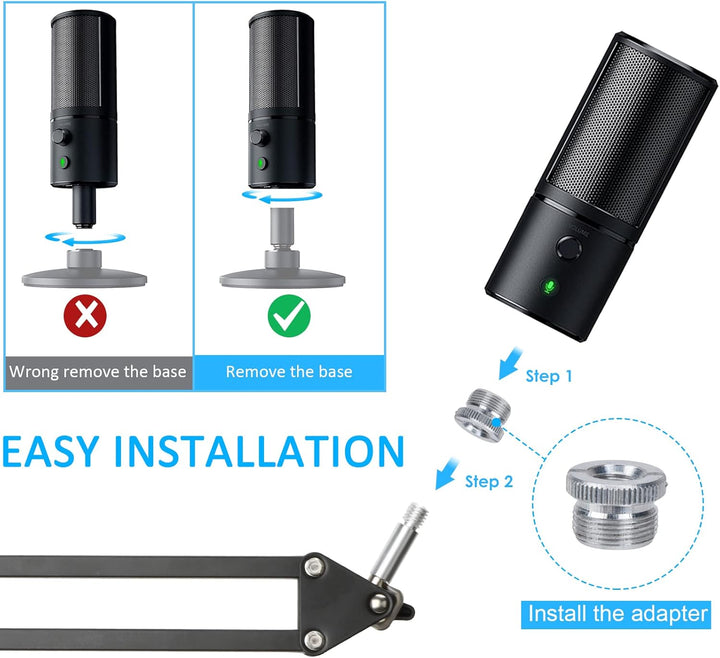 Razer Seiren X Mikrofonarm mit Popschutz - Gelenkarm mit Windschutz kompatibel mit Razer Seiren X US