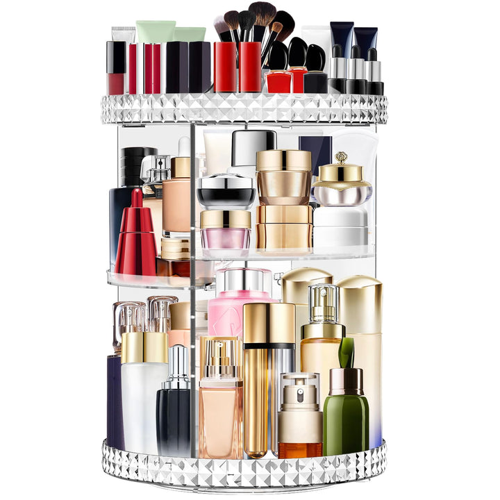 MOKANI 360° Drehbar Make Up Kosmetik Organizer, 6 Verstellbare Ebenen Grosse Kapazität Makeup Organi