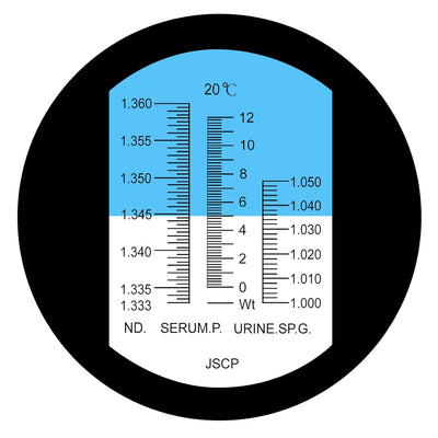 Klinisches Refraktometer Tri-Scale Serum Protein 0-12 g / 100ml Spezifisches Gewicht des Urins in SG