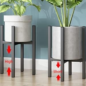 Duscdesp Pflanzenständer Verstellbar, Blumenständer für Innen,Stabiler Blumenständer aus Metall,Pfla