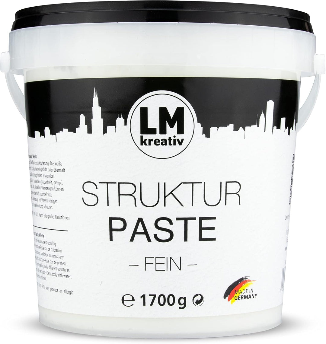 LM Strukturpaste fein 1,7 kg | Texture Paste | für Acrylmalerei & Leinwand | Spachtelmasse Acryl | I