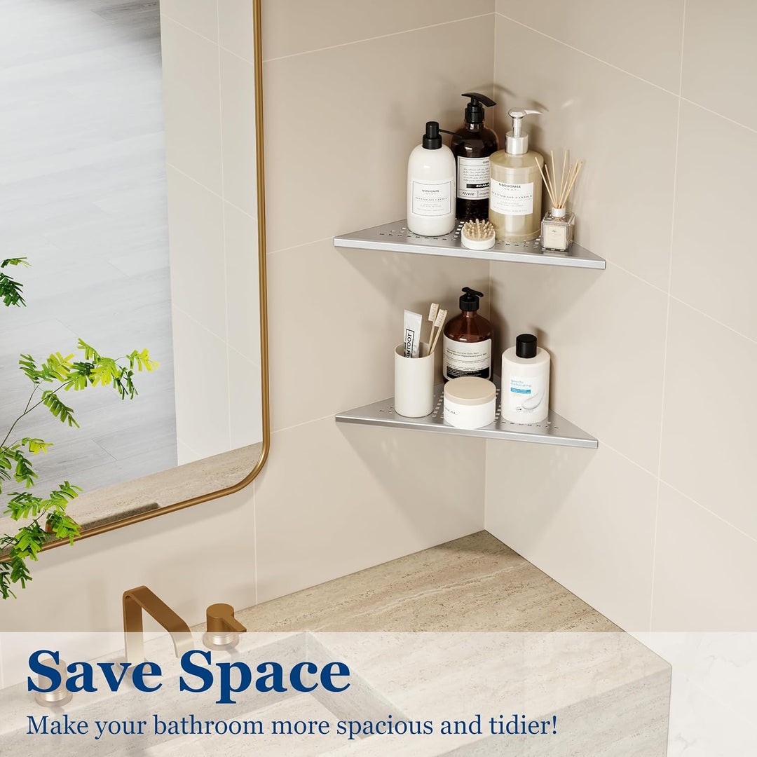 Neodrain Duschablage Edelstahl Duschablage Eingebaute Eckablage Duschkorb für Badezimmer Shampoo Hal