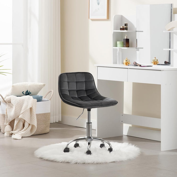 WOLTU Schreibtischstuhl Kinder, Schminkstuhl Sitzhocker Rollhocker Arbeitshocker, 360° drehbar höhen