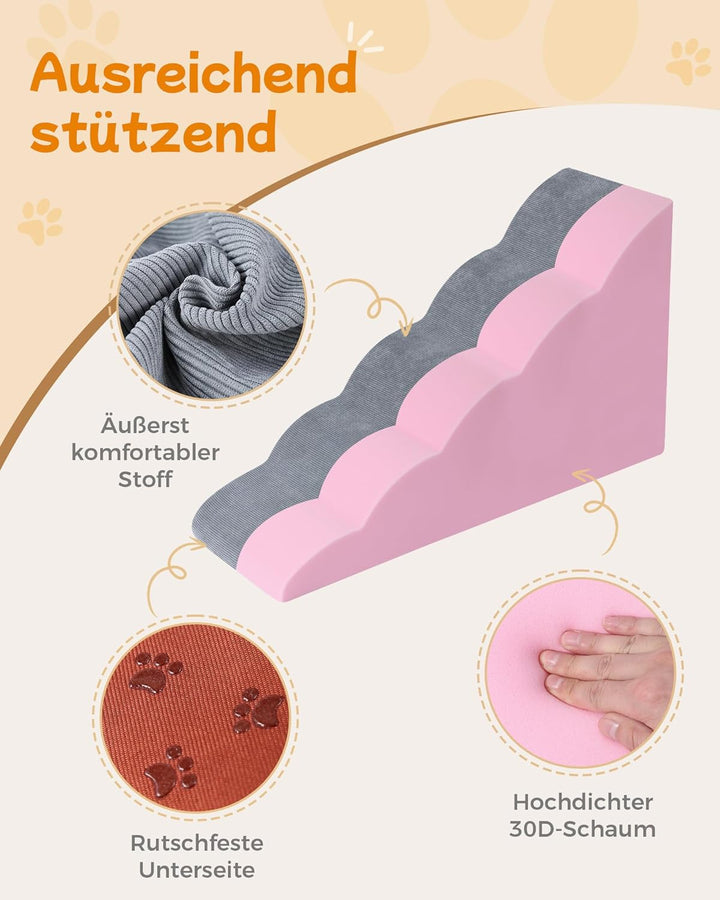 Hundetrepen, Hundestufen 5-stufige Hundefootstool 40x87x60CM für Sofa und hohes Bett, rutschfeste Ha