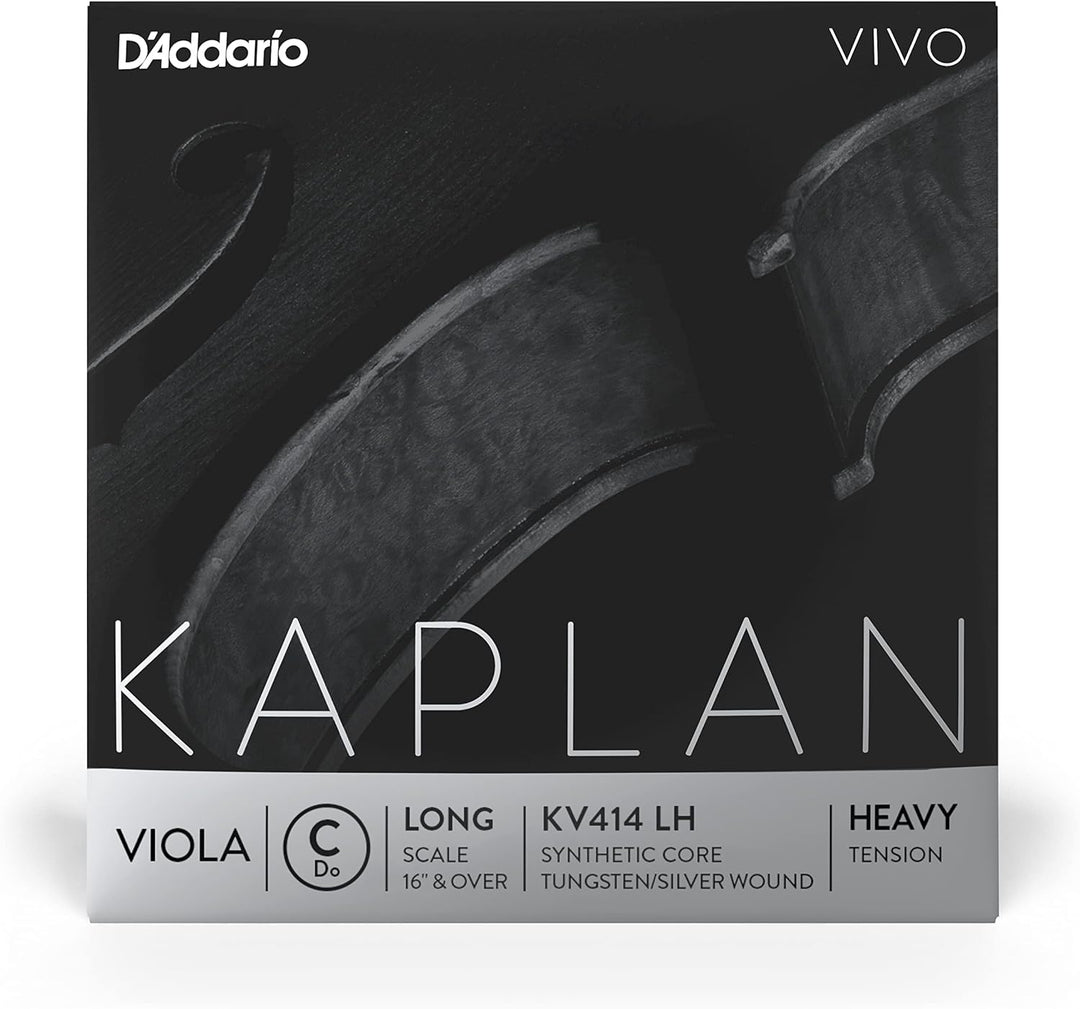 D'Addario Kaplan Vivo Viola-Saite - Einzelsaite C - KV414 LH - Violasaiten - Lange Skala, Hohe Spann