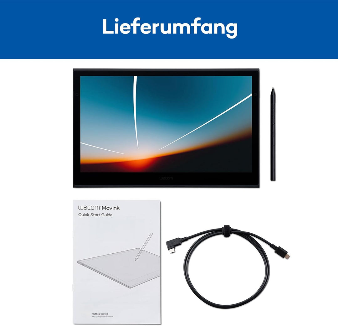 Wacom Movink 13 OLED Pen Display – Ultraschlanker (≈ 4 mm) & 420 g leichter Zeichenmonitor mit Pro P