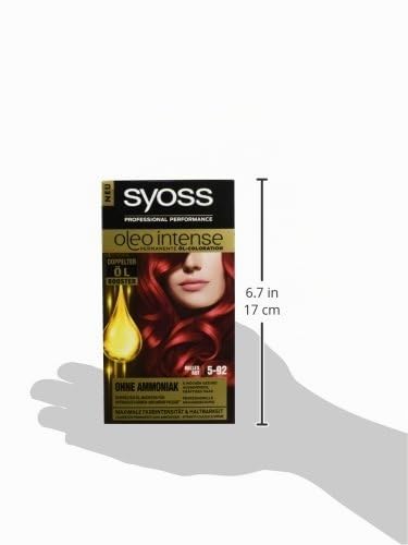 Syoss Oleo Intense Haarfarbe, 5-92 Helles Rot, 3er Pack (3 x 115 ml) Rot 1 stück (3er Pack), Rot 1 s