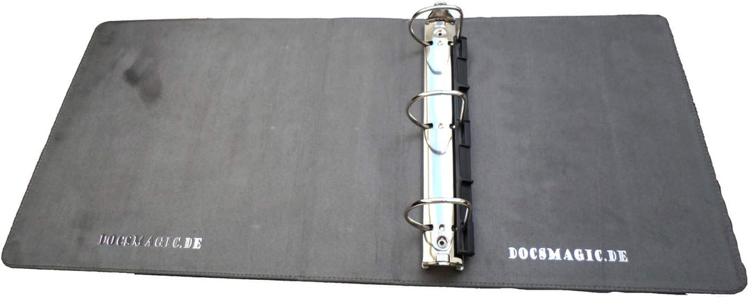docsmagic.de 3-Ring Premium Album Black + 100 9-Pocket Premium Pages - Schwarz - PKM - YGO - MTG, Pr