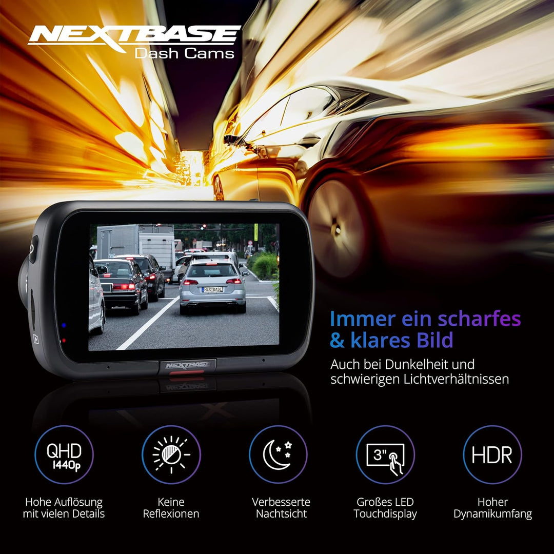 Nextbase 522GW – Autokamera Dashcam Auto - Full 1440p/30fps HD Aufzeichnung - Nachtsicht WiFi Polari
