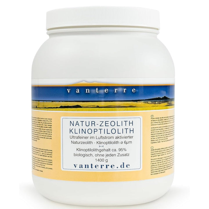 vanterre 1400g ZEOLITH - KLINOPTILOLITH ø 6µm - Im Luftstrom vermahlen und aktiviert