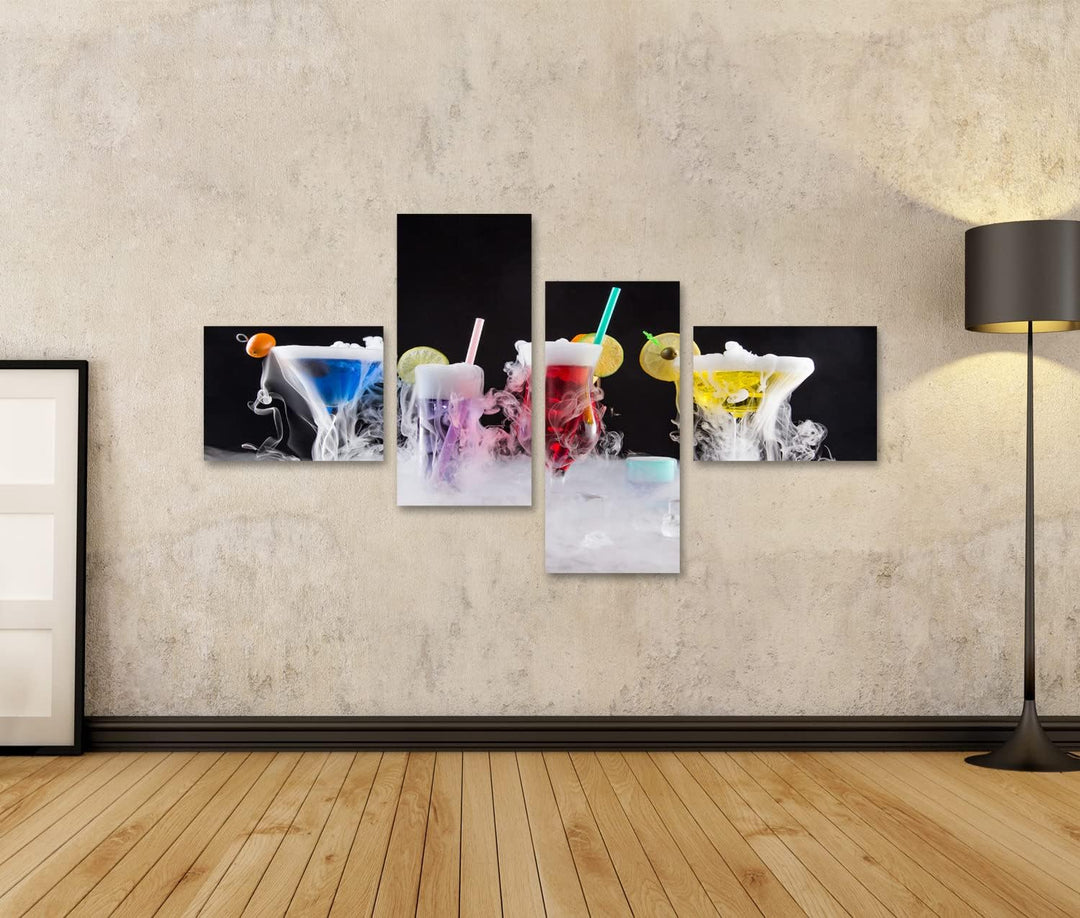 islandburner Bild auf Leinwand Cocktail Mit Eisdampf Auf Bar Bilder Wandbilder Poster Leinwand 150x8