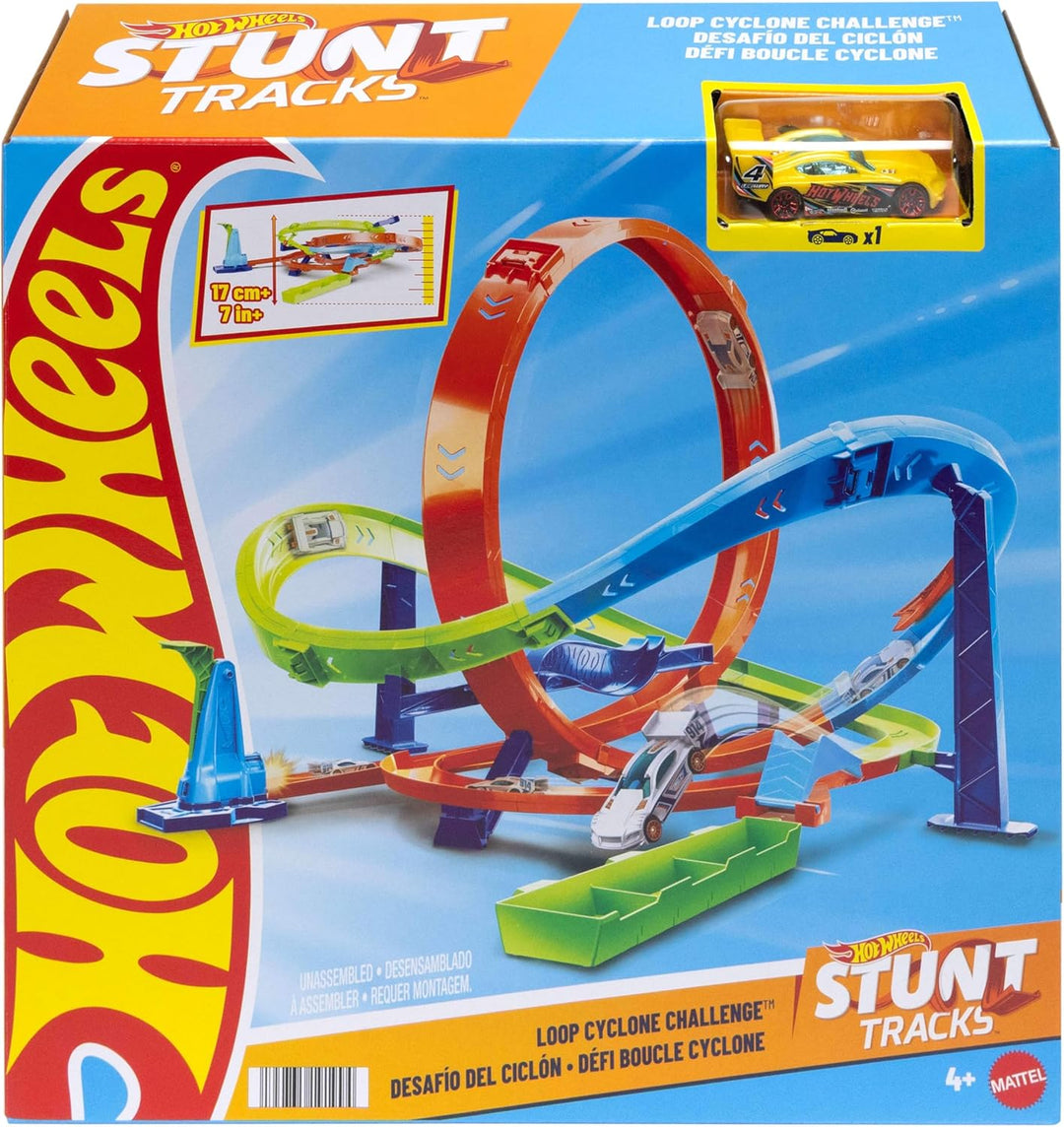 HOT WHEELS Let's Race Netflix - Looping-Zyklon-Challenge - Action-Trackset mit 2 Spielmöglichkeiten,
