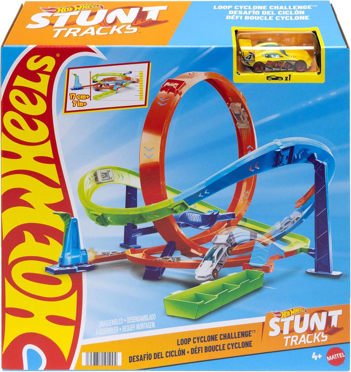 HOT WHEELS Let's Race Netflix - Looping-Zyklon-Challenge - Action-Trackset mit 2 Spielmöglichkeiten,