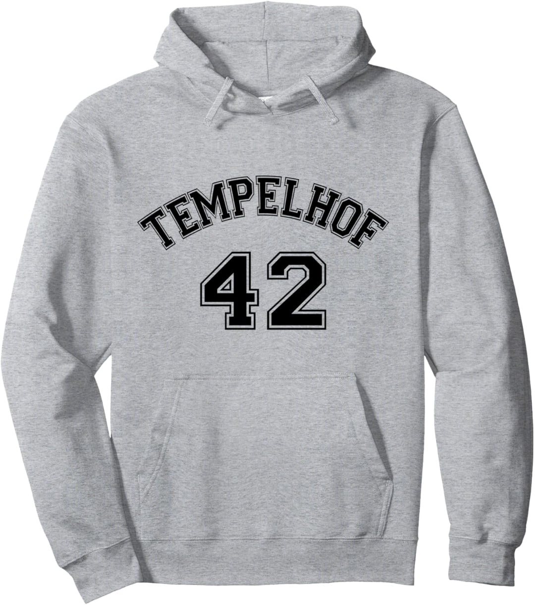 Tempelhof 42 - Schwarzes Nostalgie Design Berliner Bezirk Pullover Hoodie