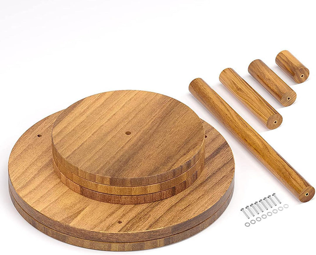Etagere Tortenständer/Cupcake Ständer Aus Holz 4 Etagen,Desser Halter Turm Serviertablett Mit Mehrer