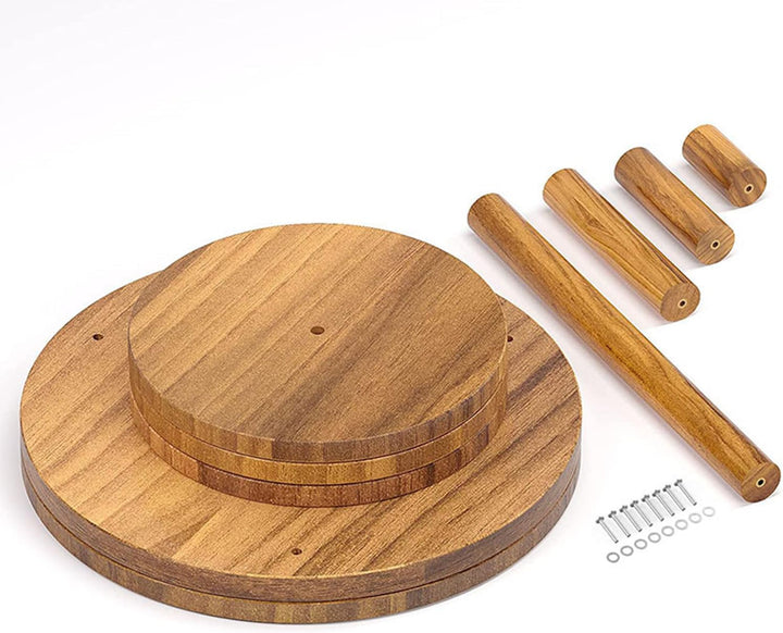 Etagere Tortenständer/Cupcake Ständer Aus Holz 4 Etagen,Desser Halter Turm Serviertablett Mit Mehrer