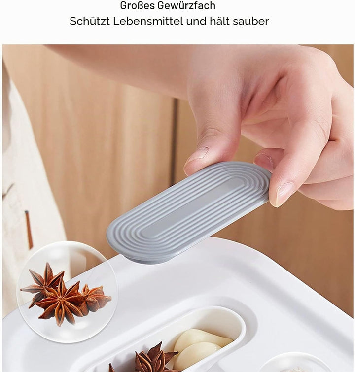 Reisspender mit Messbecher, Lebensmittelbehälter mit Grossem Fassungsvermögen und Deckel, Versiegelt
