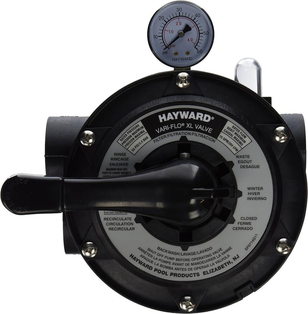 Hayward Pro Series Vari-Flo Steuerventil, Schwarz 1-1/2-Inch-FIP schwarz, 1-1/2-Inch-FIP