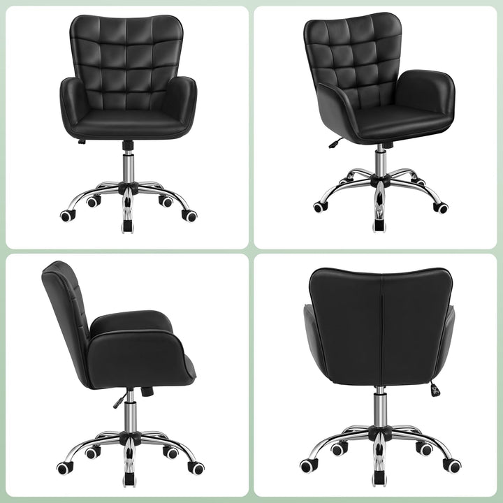 Yaheetech Bürostuhl Ergonomischer Schreibtischstuhl Bürohocker Arbeitsstuhl Drehstuhl höhenverstellb
