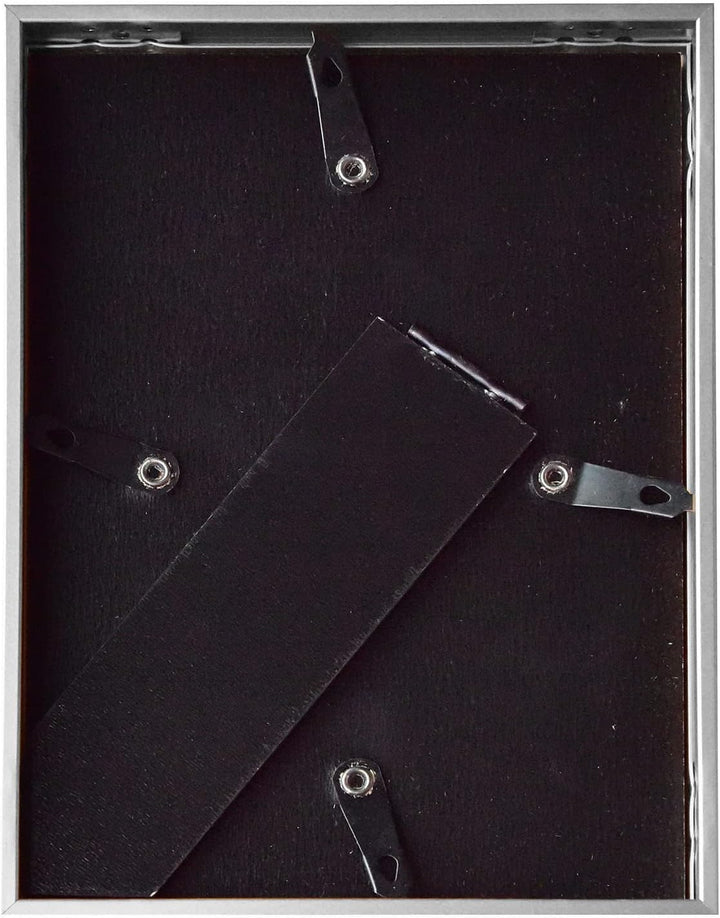 accent by nielsen Bilderrahmen, 18 x 24 cm, Aluminium, Eiche, Fotorahmen zum Auftstellen und Aufhäng