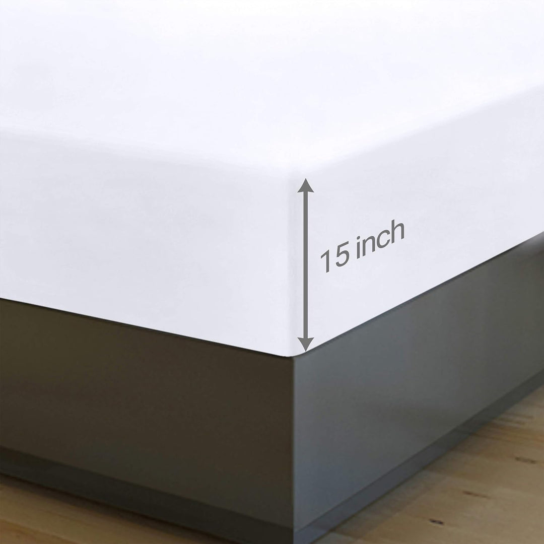 Utopia Bedding Spannbettlaken, aus weicher gebürsteten Mikrofaser, Tiefe Taschen, schrumpft und verb