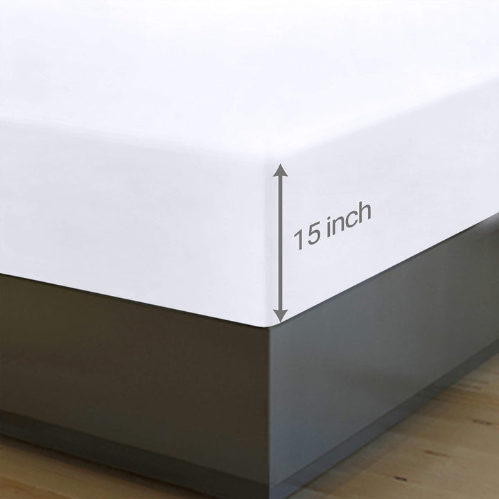 Utopia Bedding Spannbettlaken, aus weicher gebürsteten Mikrofaser, Tiefe Taschen, schrumpft und verb