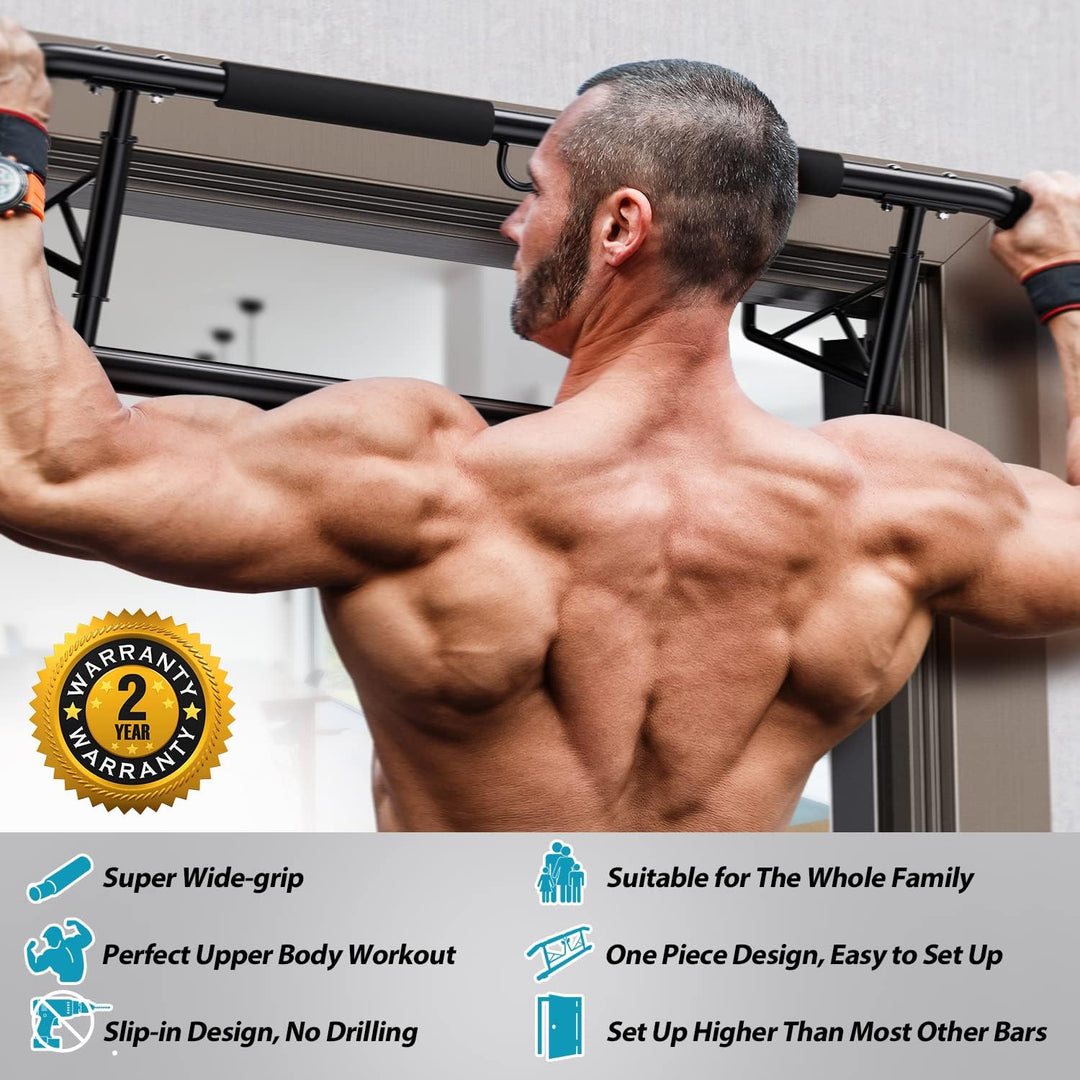 JX FITNESS Klimmzugstange Türrahmen Pull Up Bar mit Rutschfesten Griffen Klappbars Trainingsgerät fü