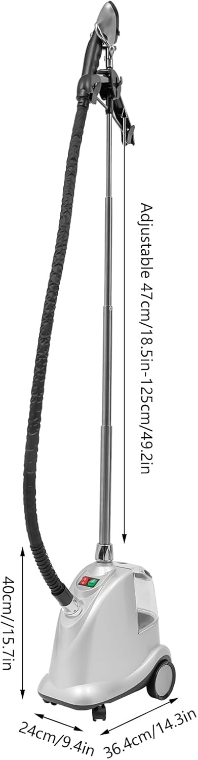 Professioneller Steamer & Dampfglätter Stehender Kleidungsdampfer mit Rollen 2200W Dampfbügler in 60