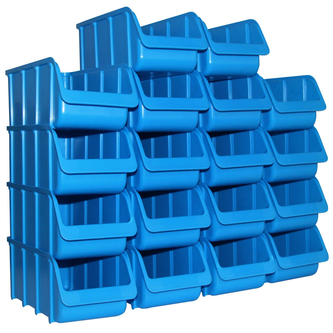 18x Sichtbox PP Grösse 2/L blau NEU 18er Set Profi-Sichtboxen Sicht-Lagerboxen
