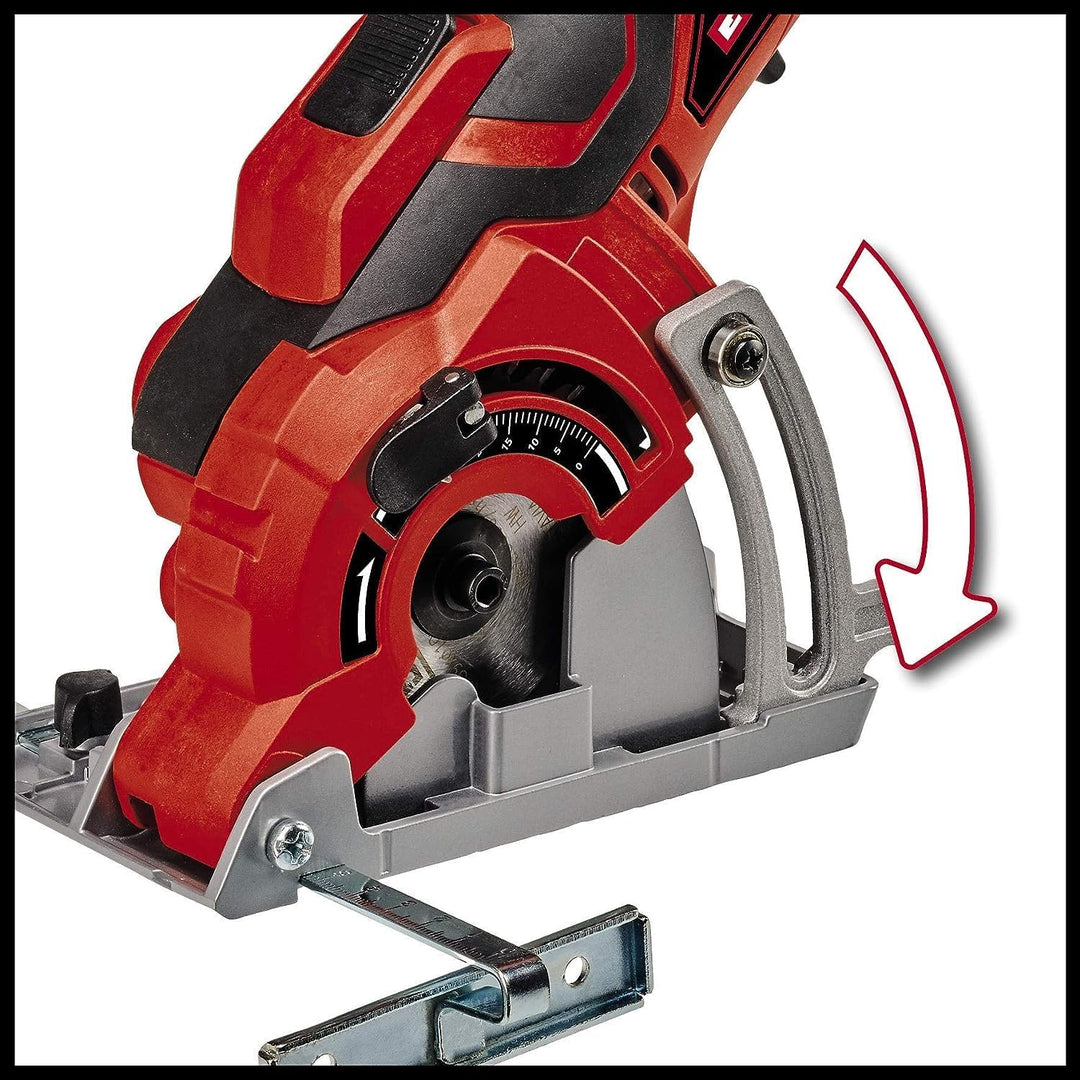 Einhell Mini-Handkreissäge TC-CS 89 (600 W, 7200 min-1, 27 mm Schnitttiefe, 10 mm Sägeblattaufnahme,