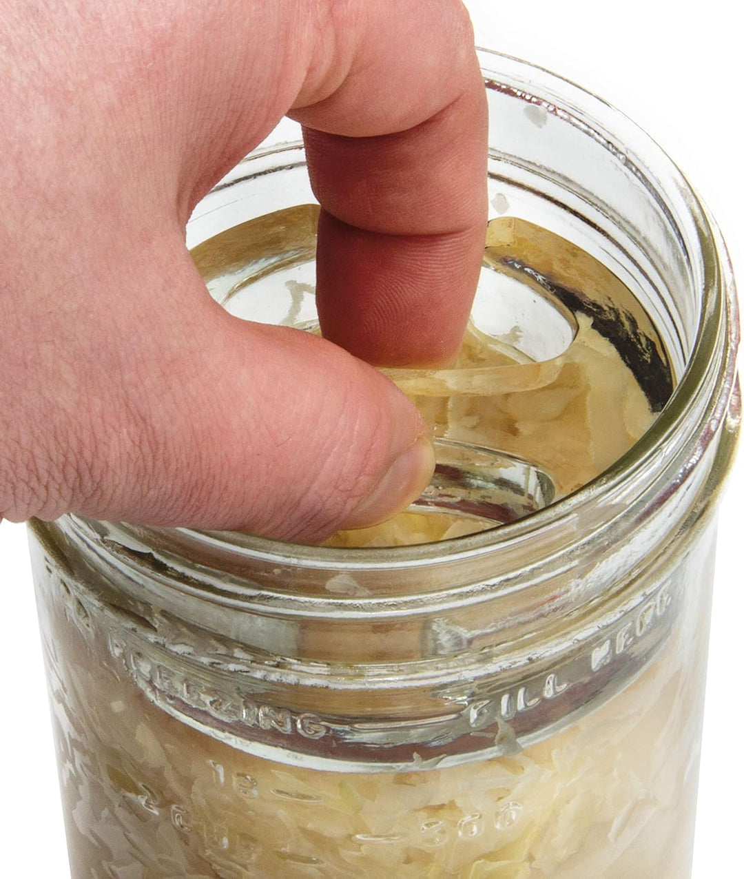 Fairment 4er Set Glas-Gewichte zur Fermentation von Sauerkraut, Kimchi, Gurken usw. Beschwerungsstei