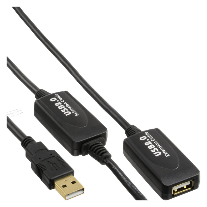 InLine 34613I USB 2.0 Aktiv-Verlängerung, mit Signalverstärkung "Repeater", Stecker A an Buchse A, 2