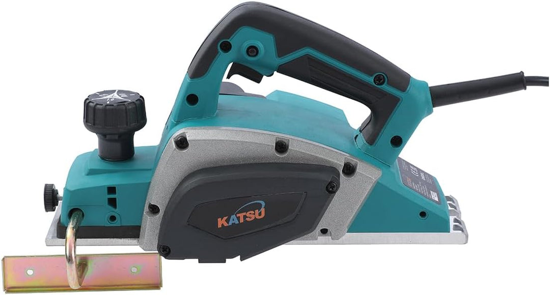 KATSU Elektrischer Hobel 600 W Elektro Hobelmaschine Elektrohobel Handhobel mit 82mm Hobelbreite und