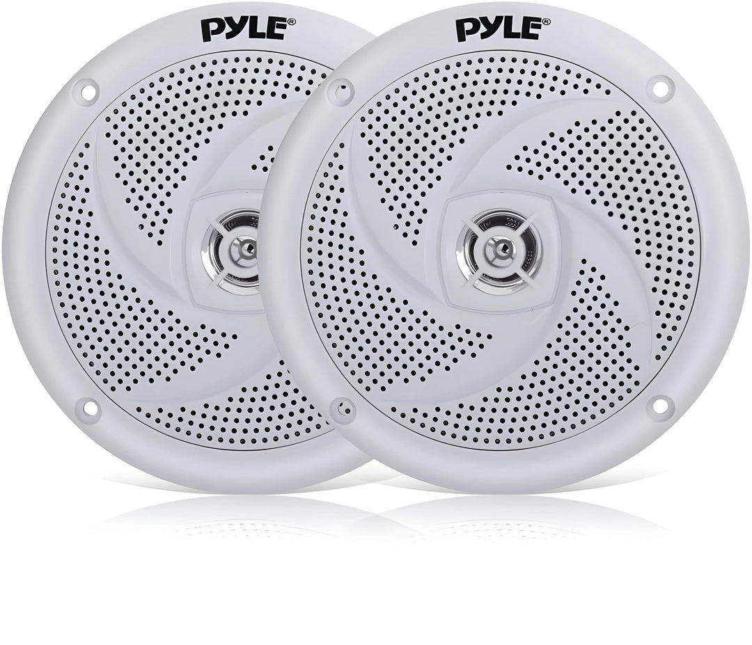 Pyle Marine Speakers - 5.25 Inch 2 Way Waterproof and Weather Resistant Outdoor Audio Stereo Sound S