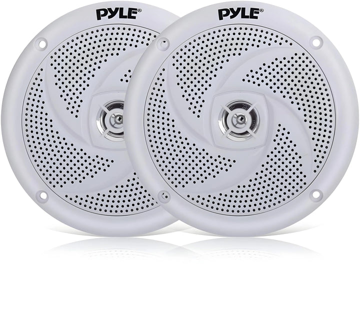 Pyle Marine Speakers - 5.25 Inch 2 Way Waterproof and Weather Resistant Outdoor Audio Stereo Sound S