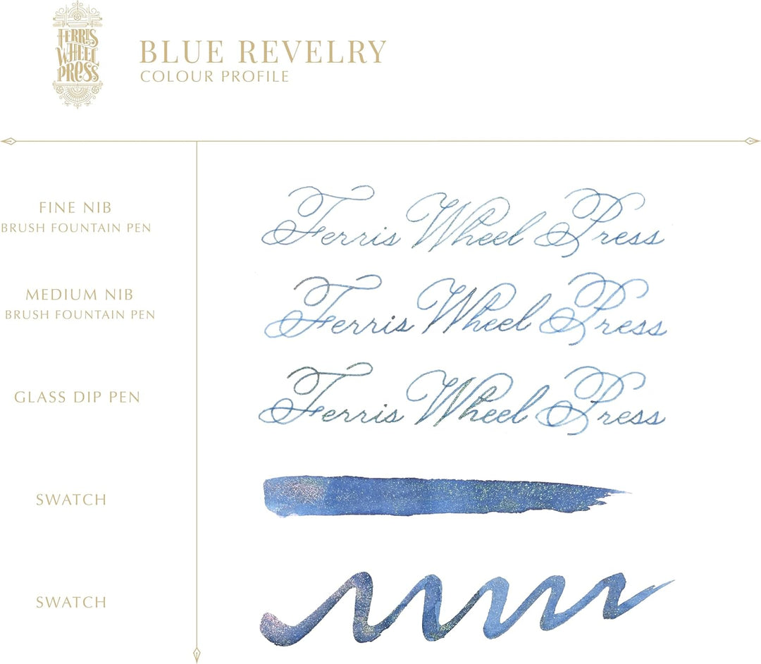 Ferris Wheel Press Ink, Everyday Ink Collection, Limited Edition 2025, Cobalt Blue with Duochrome Pi