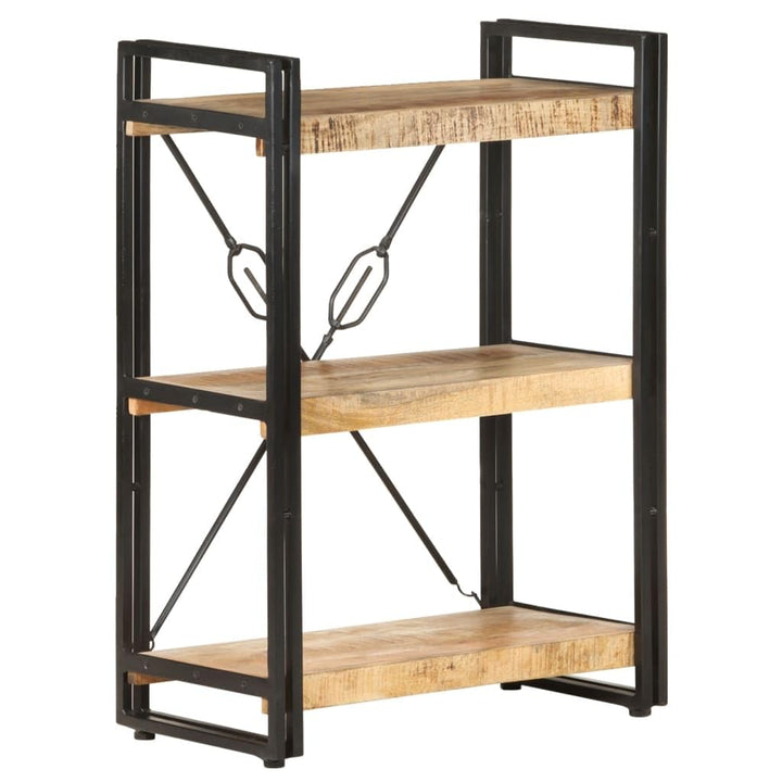 vidaXL Mangoholz Massiv Bücherregal 3 Fächer Industriestil Standregal Büroregal Wandregal Lagerregal
