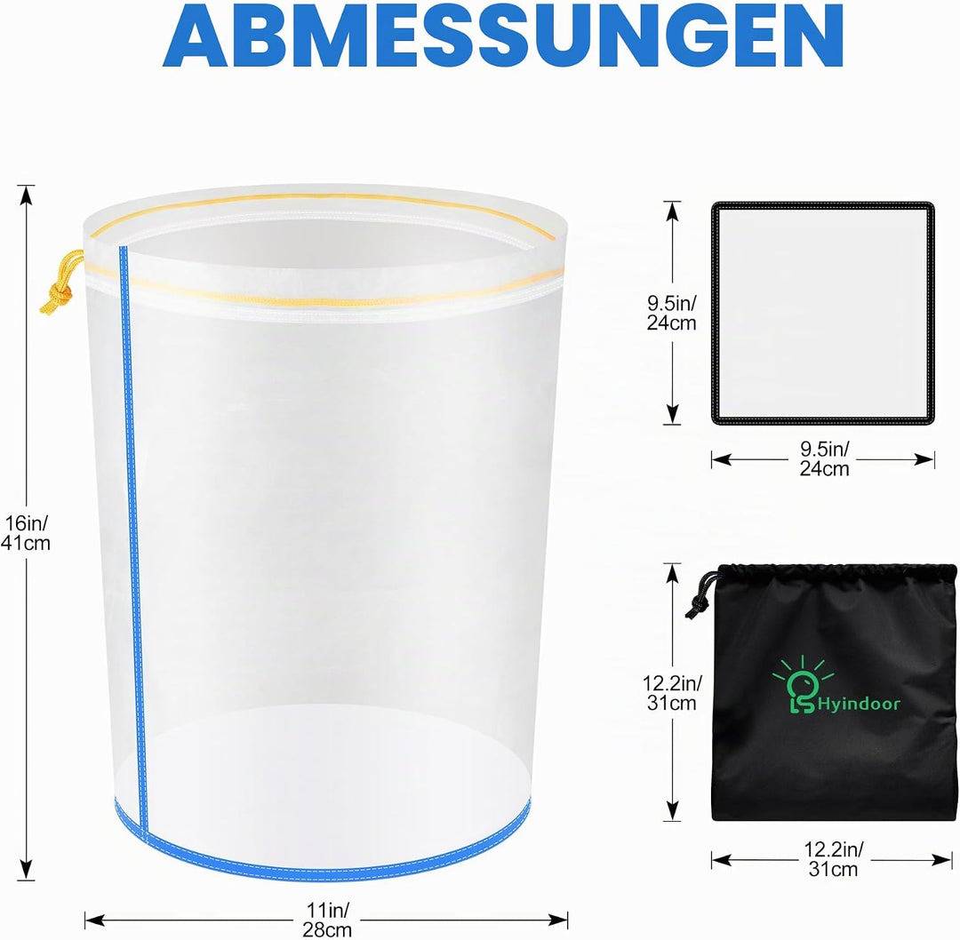 Hyindoor Bubble Bags All Mesh 5 Gallonen 5 Beutel Set Krautig EIS Essenz Extractor Kit für Kräuterex