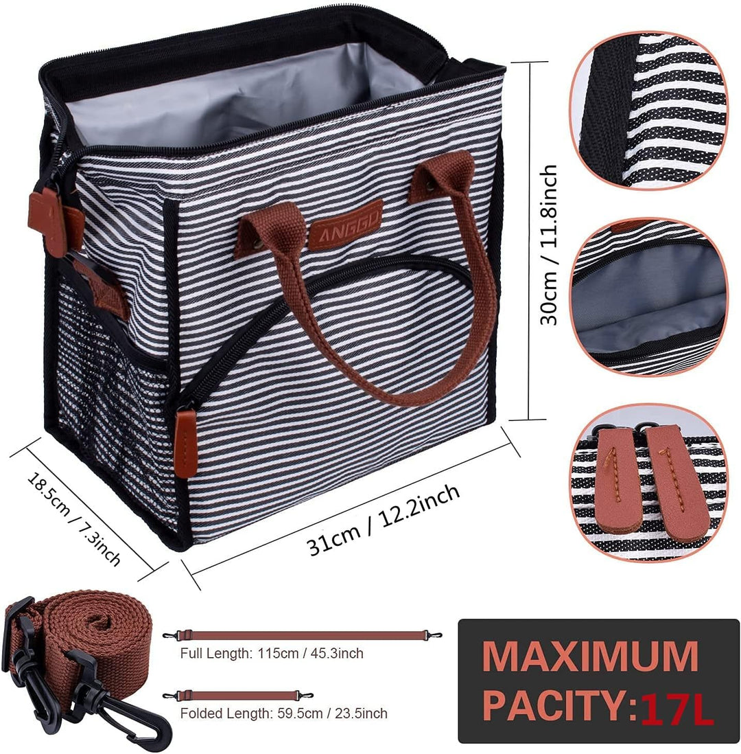 Kühltasche Picknicktasche, ANGGO Grosse Kapazität Kühlbox Lunchtasche Wasserdicht und Auslaufsicher,