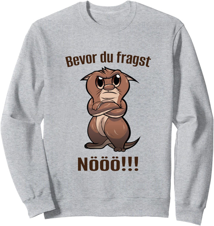 Bevor Du Fragst Otter Ohnoo Lustiges Spruch Sweatshirt