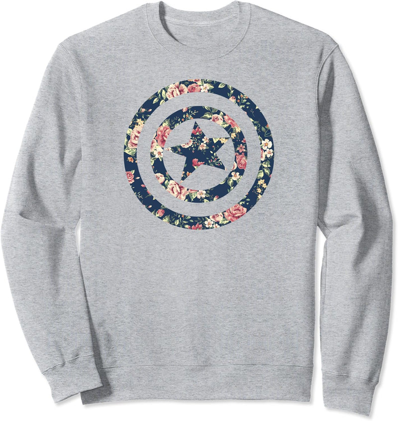Marvel Captain America Floral Print Sweatshirt