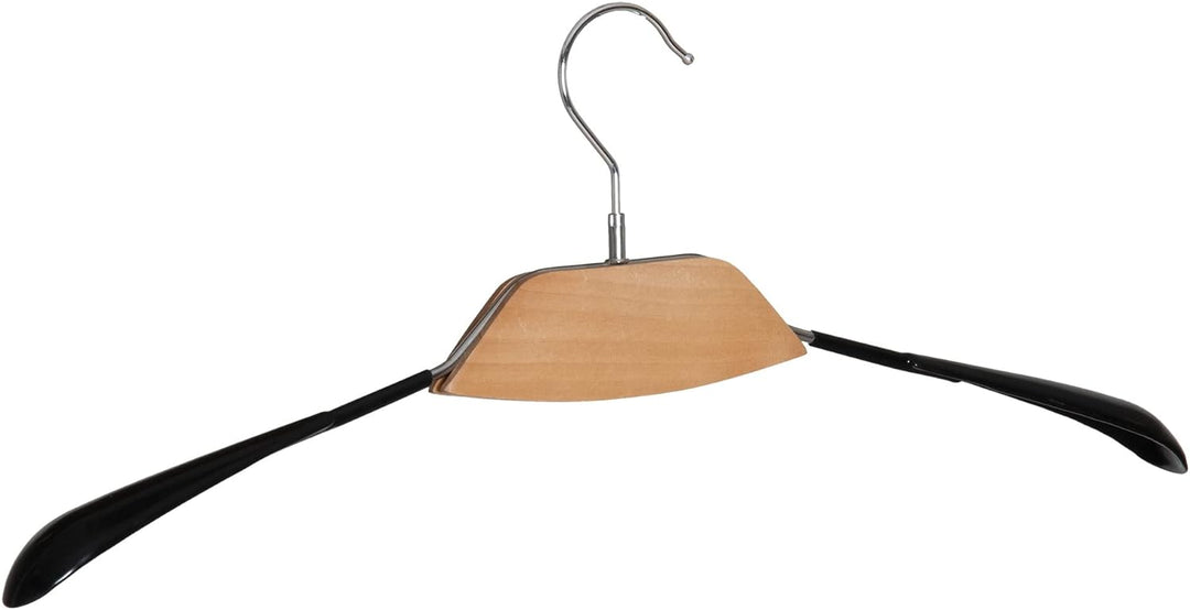 Dila GmbH Kleiderbügel mit Holzeinsatz, Metallbügel Jacketbügel Anzugbügel Jackenbügel Bügel Gardero