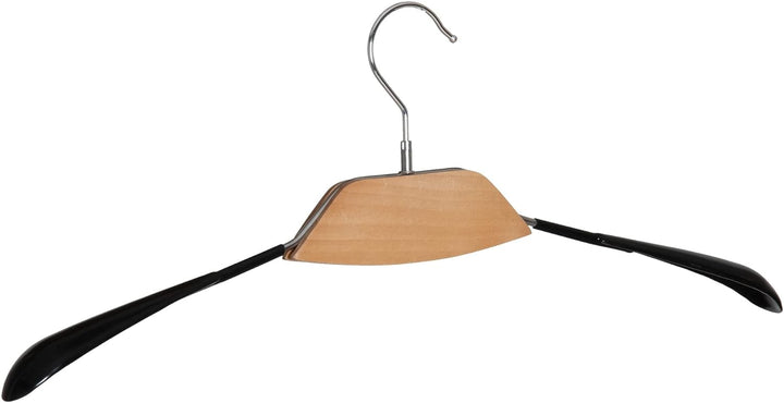 Dila GmbH Kleiderbügel mit Holzeinsatz, Metallbügel Jacketbügel Anzugbügel Jackenbügel Bügel Gardero