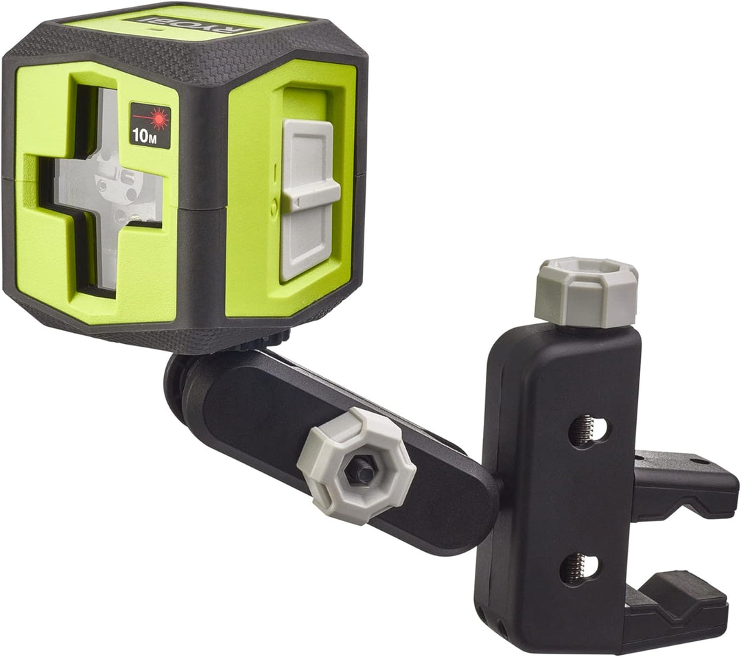 RYOBI batteriebetriebener Kreuzlinienlaser RBCLLR1 (15m, Selbstnivellierung 3°, Laserwellenlänge 520