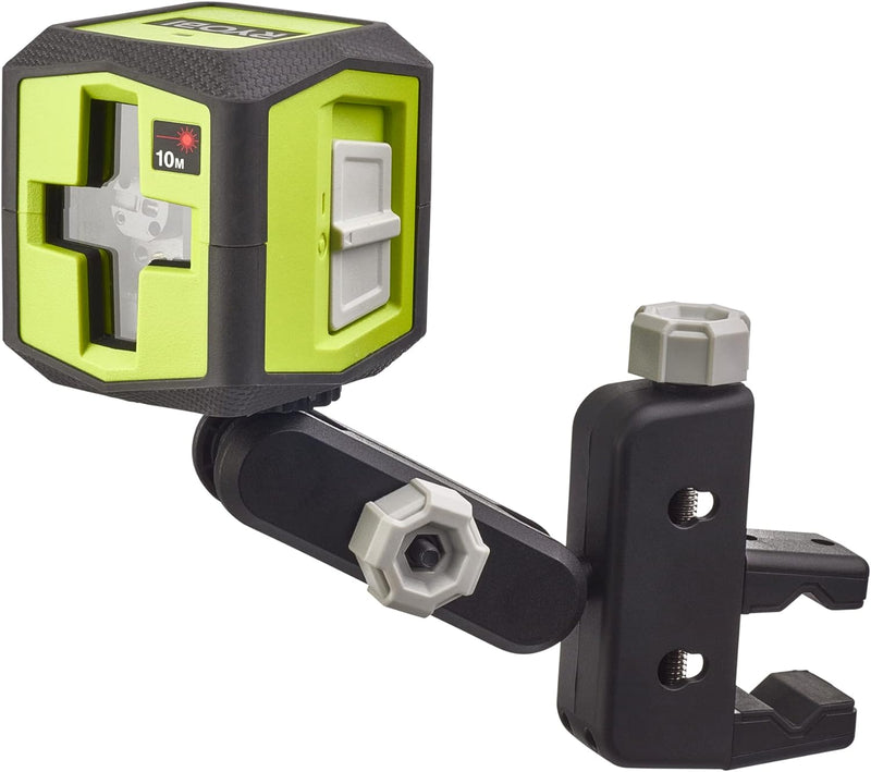 RYOBI batteriebetriebener Kreuzlinienlaser RBCLLR1 (15m, Selbstnivellierung 3°, Laserwellenlänge 520