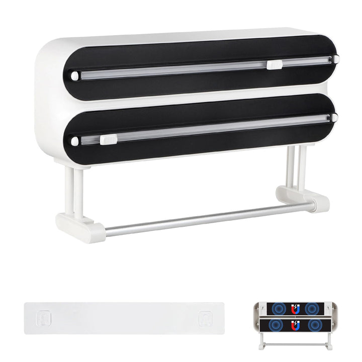 DBREAKS Wandrollenhalter Küche 3-in-1 Frischhaltefolienspender, küchenrollenhalter magnetisch, Frisc