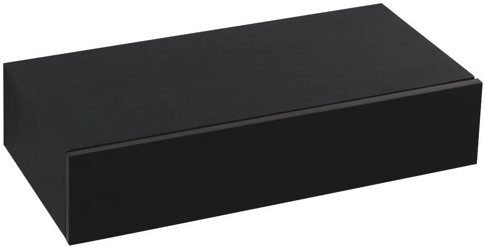 King Home M1106047/A geschmiedetes Regal mit Schublade aus MDF, Wenge, 48 x 25 x 10 cm