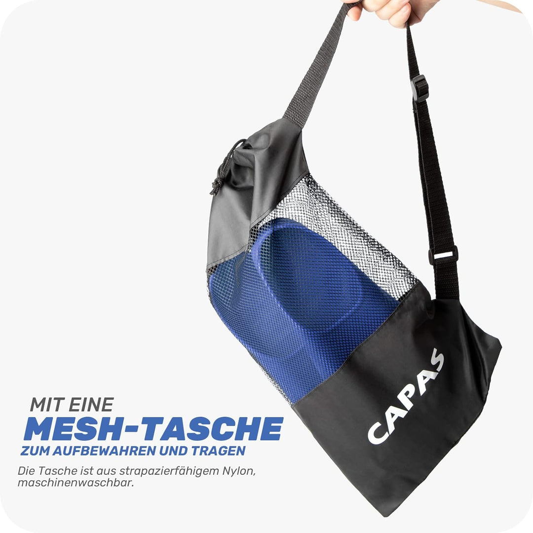 CAPAS Kurze Trainingsflossen für Schwimmen | Komfortable Silikon Schwimmflossen | Kurzflossen | Tauc