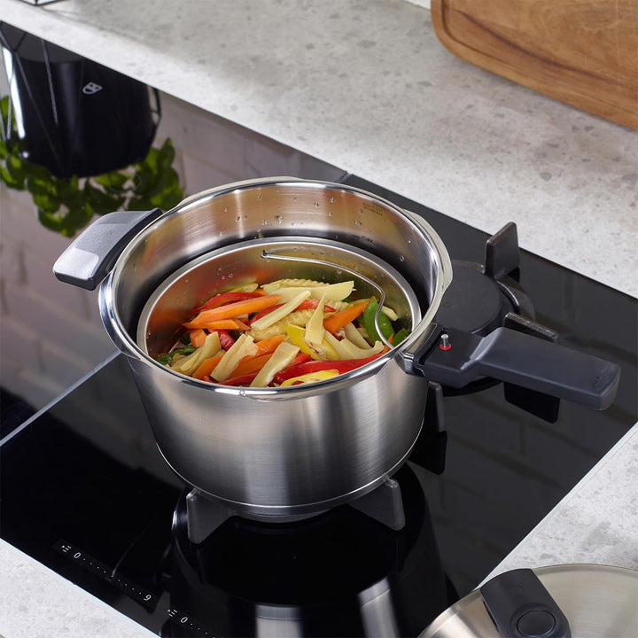 Fissler Vitavit Premium / Schnellkochtopf (2,5 L, Ø 18 cm) Edelstahl-Dampfkochtopf,4-Garstufen, inkl